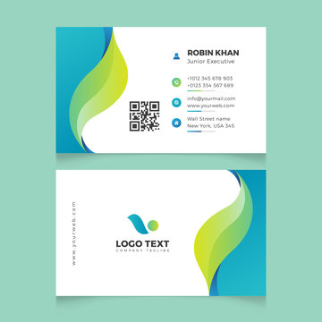 Modern Creative and Clean Business Card Template. Simple beautiful creative business card design vector illustration with gradient colors. Minimal Corporate Business card vector