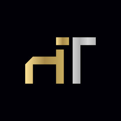 letter HT Logo Design Vector Template. Initial HT Letter Design Vector Illustration