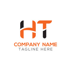 letter HT Logo Design Vector Template. Initial HT Letter Design Vector Illustration