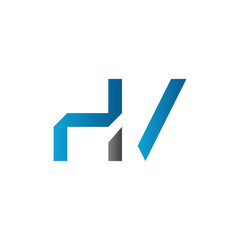 letter HV Logo Design Vector Template. Initial HV Letter Design Vector Illustration