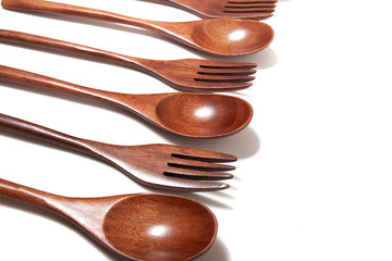 wooden forks and spoons