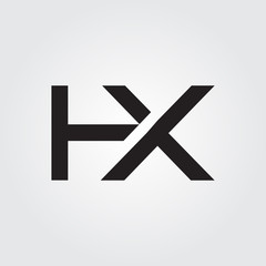 Fototapeta premium letter HX Logo Design Vector Template. Initial HX Letter Design Vector Illustration