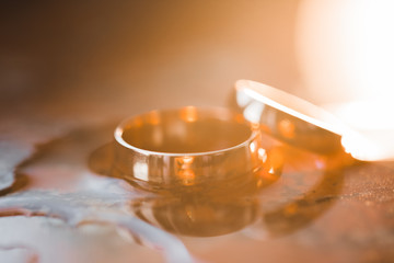 Beautiful toned picture with wedding rings