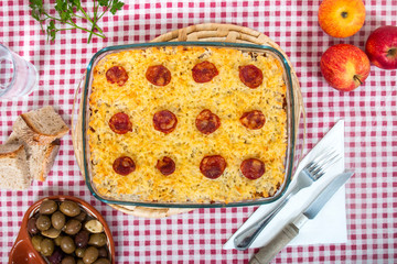 rice with duck and chorizo