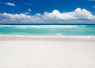 Fototapeta na wymiar Beach and beautiful tropical sea. tropical beach in Maldives