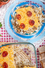 rice with duck and chorizo