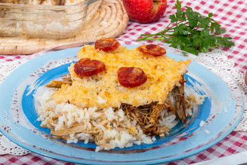 rice with duck and chorizo