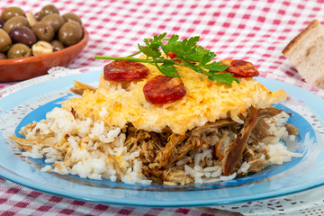 rice with duck and chorizo