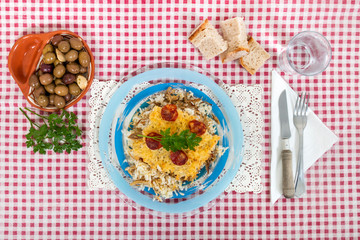 rice with duck and chorizo