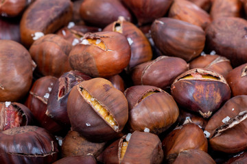 traditional portuguese dish of roasted chestnuts