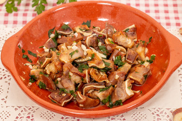 roasted pig ear with garlic and olive oil