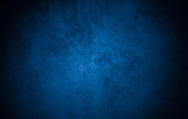 Fototapeta premium Old wall pattern texture cement blue dark abstract blue color design are light with black gradient background.