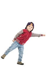 happy young schoolboy