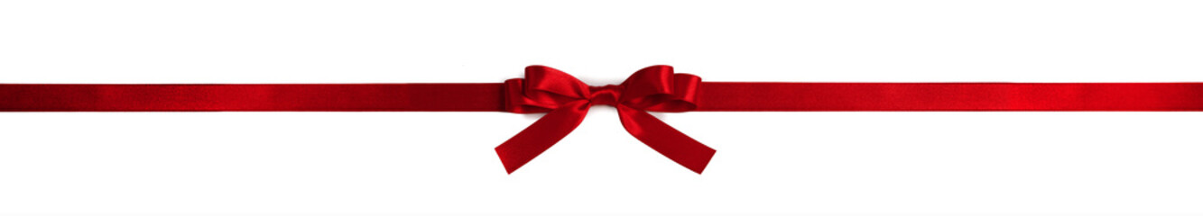Red bow isolated on white