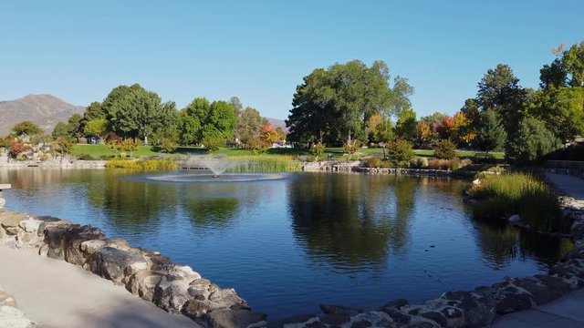 Morning view of the Ashley Pond Park