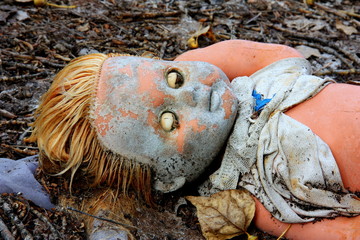 Chernobyl. Old houses. Kindergarten. Catastrophe. Radioactivity. Nuclear power plant. Kiev oblast.