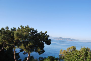 Fototapeta na wymiar Eghina, Egina, Aegina, Grecia 2018- island of Greece from the Aegean Sea in the Saronic Gulf