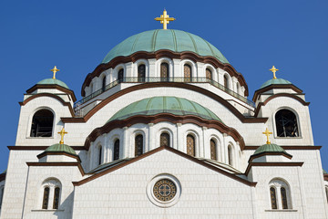 Fototapeta na wymiar Church of Saint Sava, Belgrade, Serbia