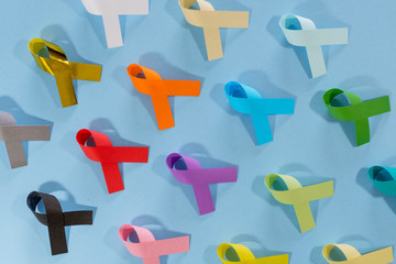 Ribbons World cancer day, February 4.