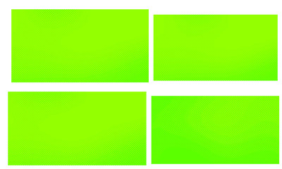 Bright green yellow vector retro comic dotted backgrounds design. Pop art background set with halftone dots. Vector illustration for sale banner. Eps 10.