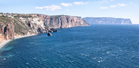 Beautiful panoramic seascape of Black sea