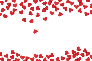 Small Red Hearts On White Background - 316970616