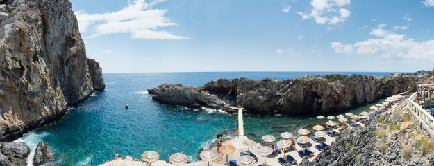 Looking across the Athena Athens cityscape in Greece at the Acropolis at sunset
