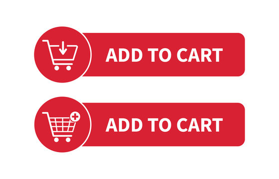 Add to cart button set. Shopping Cart icon. vector illustration.	