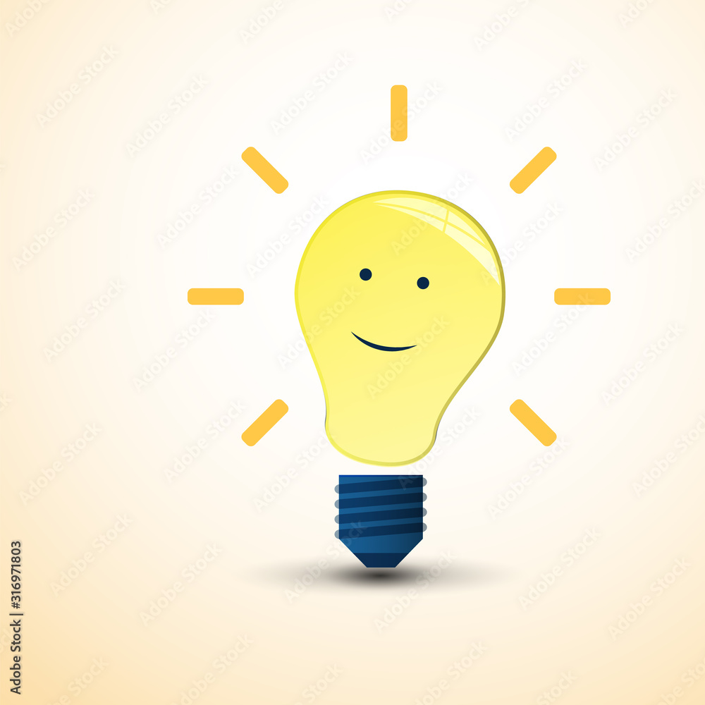 Poster idea - design concept with lightbulb