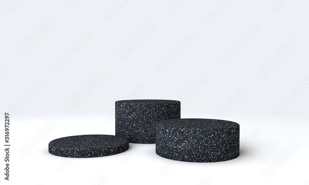 Poster minimal marble podim product presentation mock up. 3d rendering