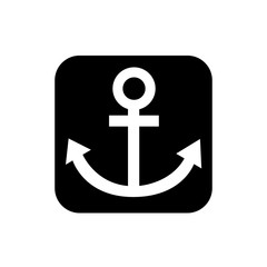  Sign of the anchor. icon. vector