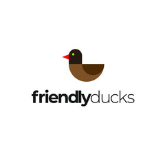 Duck logo bird animal nature wildlife water lake cartoon mascot illustrative swim toy hunting outdoor