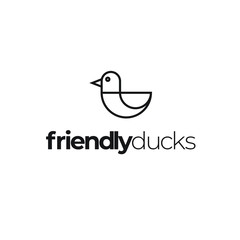 Obraz premium Duck logo bird animal nature wildlife water lake cartoon mascot illustrative swim toy hunting outdoor