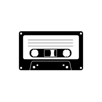 Cassette tape on a white background.Vector