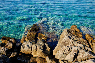 beautiful sea and rocks in Montenegro