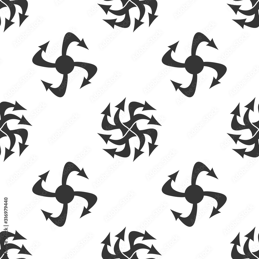 Poster seamless pattern for interface design. refresh and reload arrows icon background.