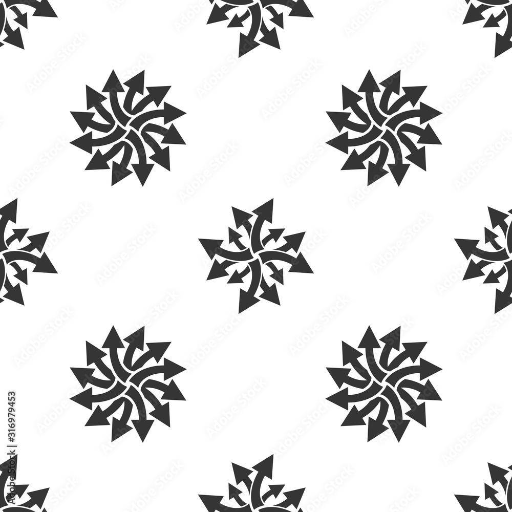Poster seamless pattern for interface design. refresh and reload arrows icon background.