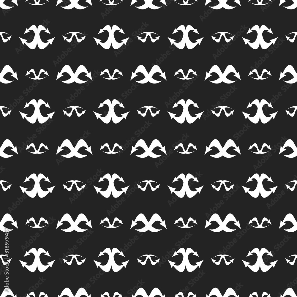 Poster seamless pattern for interface design. refresh and reload arrows icon background.