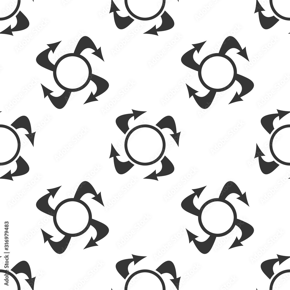 Poster seamless pattern for interface design. refresh and reload arrows icon background.