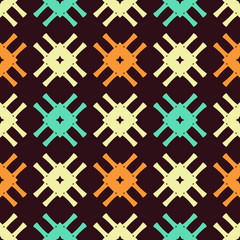 Fototapeta na wymiar Seamless pattern with geometric ornament.