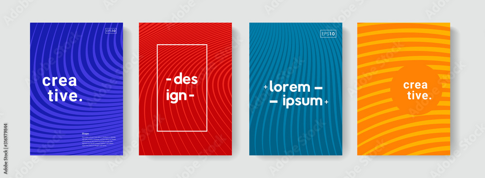 Poster modern abstract pattern with linear texture for brochres, covers, posters, banners, flayers.