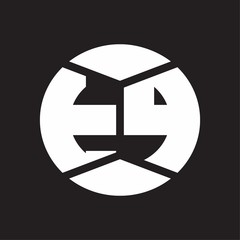 TP Logo monogram with piece circle ribbon style on black background