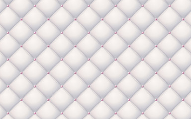 Vector abstract upholstery or white pearl leather texture sofa background and pearl for antique furniture decoration (close up)