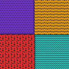 Set of seamless modern geometric patterns vector design.