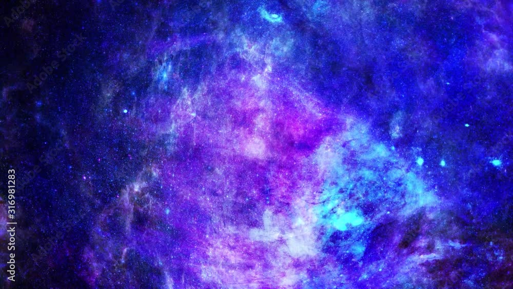 Wall mural animation view to travelling across the universe in moving