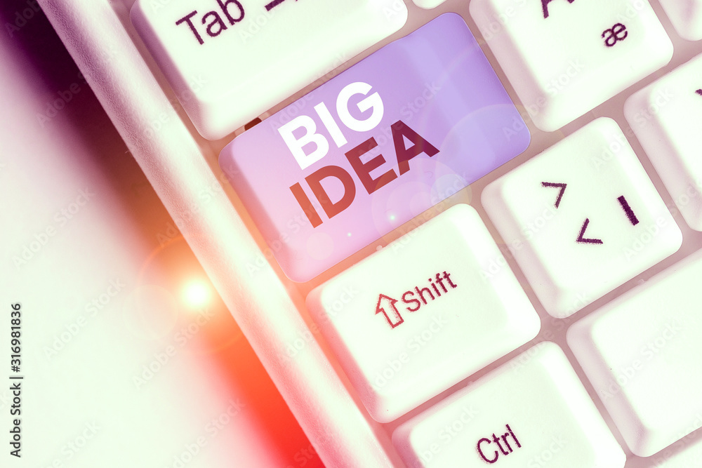 Poster conceptual hand writing showing big idea. concept meaning having great creative innovation solution 