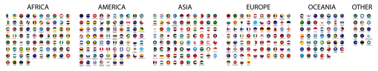 Ingelijste posters Flag of world. Vector icons © Максим Лебедик