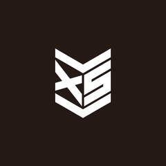 Logo alphabet monogram with emblem style