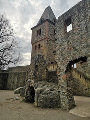 the old Frankestein castle in Germany in hessen.ruins leftovers and ancient remains give you the sense of medieval era