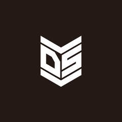 Logo alphabet monogram with emblem style